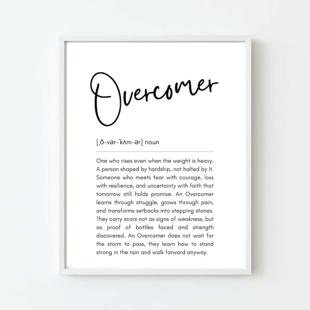 Visual For Overcomer Overcomer Inspirational Printable Poster Motivational Wall Art Digital ...