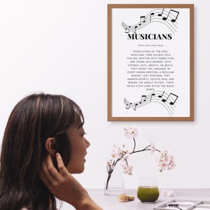 Musician Wall Art Printable Music Lover Gift Digital Music Room Decor for Singers Instrument Players and Creative Sound Artists Poster