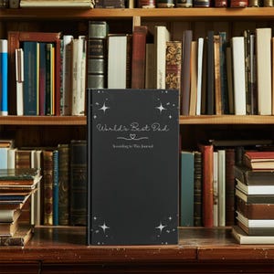 World's Best Dad Journal Minimalist - Hardcover Father's Day Gift Elegant Memory Book from Son or Daughter
