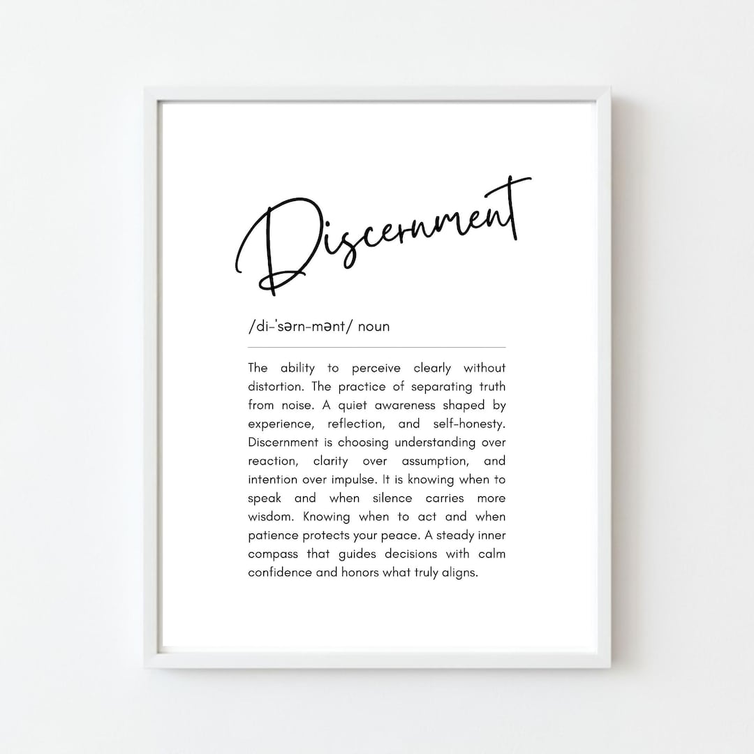 Discernment Definition Quote Printable Digital Download Wisdom ...