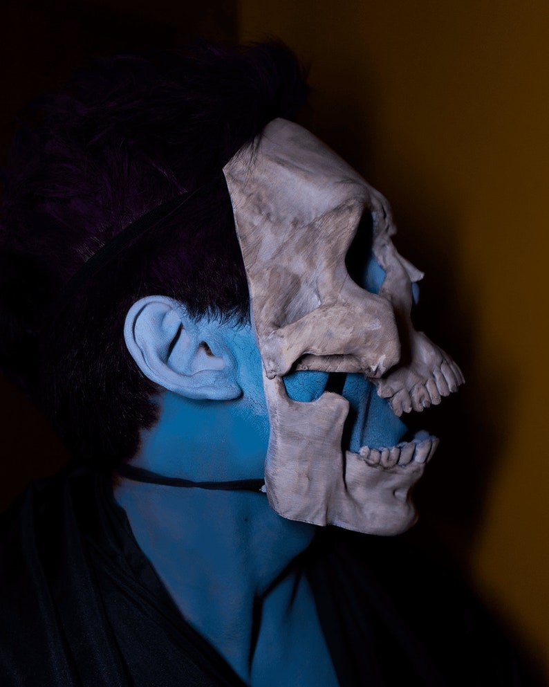 3D Printed Skeleton Mask: Realistic Movable Jaw, Halloween Cosplay - Etsy