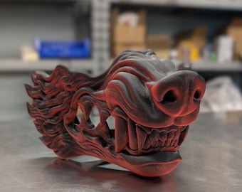 3D Printed Wolf Mask: Cosplay Costume Accessory