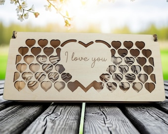 Personalized Wooden Rose Box – Custom Name Keepsake, Anniversary Wedding Gift
