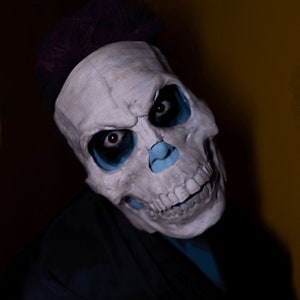 Skeleton Mask / human skull mask / full face realistic movable jaw / Halloween custom horror cosplay / grim reaper art