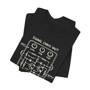 Fuzz Pedal T-Shirt, Signal Chaos Unit, Guitar Effects Shirt, Musician Tee, Audio Gear Graphic, Gift for Guitarist