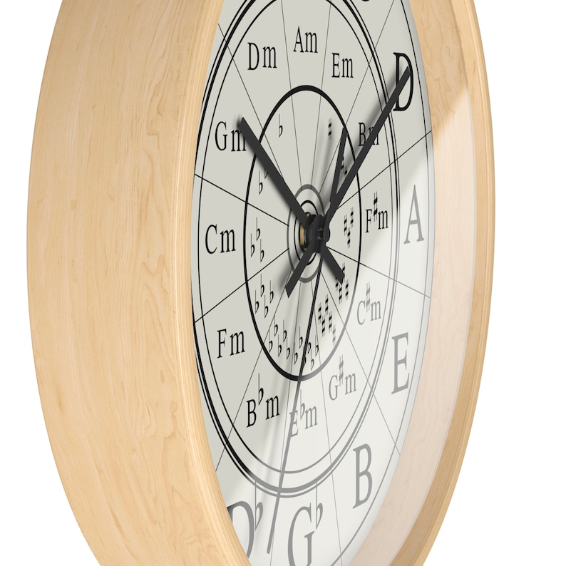 Wall Clock, Circle of Fifth, Music Wall Clock, Gift for music teacher, Gift for jazz student image 5