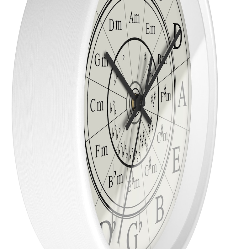 Wall Clock, Circle of Fifth, Music Wall Clock, Gift for music teacher, Gift for jazz student image 2