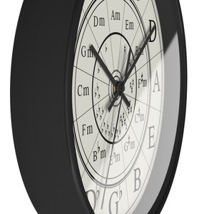 Wall Clock, Circle of Fifth, Music Wall Clock, Gift for music teacher, Gift for jazz student image 3
