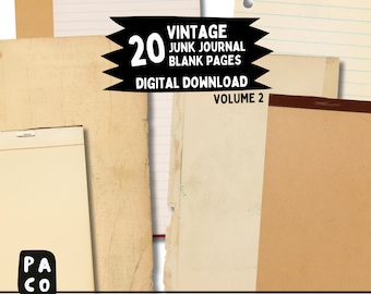 Ephemera Bundle vol. 2, Junk Journal-kit, skräpjournal-papperspaket, digital nedladdning, vintagepapper, collagepapper, journaling-paket