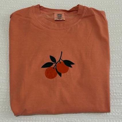 Oranges Comfort Colors Embroidered T Shirt