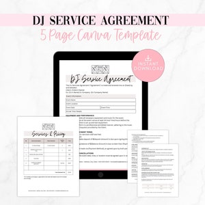 Simple DJ Contract Template, Wedding Dj Contract, Freelance DJ Agreement, Event DJ Contract, Dj Contract Agreement, Standard Dj Contract