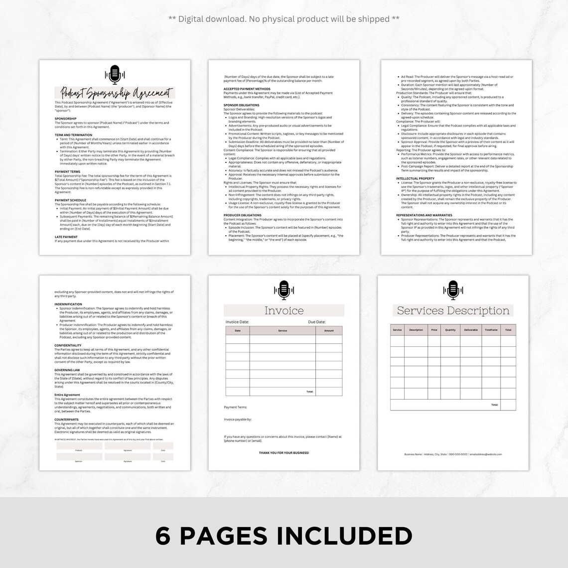 Podcast Sponsorship Agreement Template, Podcast Sponsorship Contract