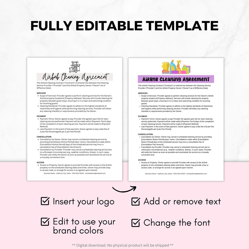 Airbnb Cleaning Contract Template Printable Cleaning Contract Template Airbnb Cleaning Contract Template Printable Cleaning Contract Template