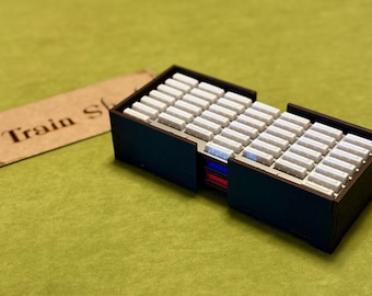 Train Holder and Storage compatible with Ticket To Ride  (digital cut file)
