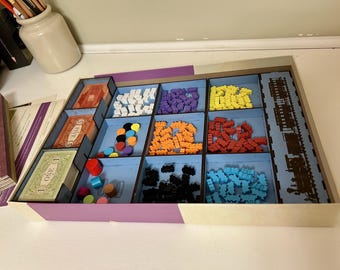 Custom Insert Organizer Compatible with Age of Rail South Africa  (digital cut file)
