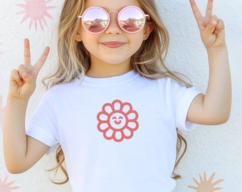 Groovy Smiley Face Kids Tee, Funny Toddler T-Shirt, Happy Face Children's Shirt, Kids Graphic Tee, Cute Children's Clothing