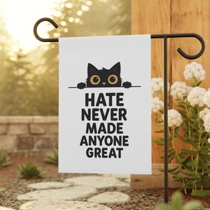 Garden Flag, Anti Trump Yard Banner, Hate Has No Home Here, Political Protest Sign, Resist Movement Decor, Liberal Outdoor Flag, Activist