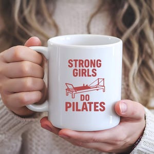 Pilates Mug, Fitness Lover Coffee Cup, Gift for Pilates Instructor, Workout Gift, Pilate Accessories Pilates Inspired Gift for Pilates Lover