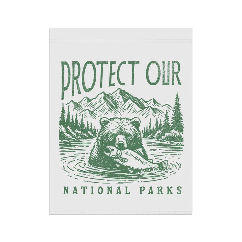 Schützen Sie unsere Nationalparks Gartenbanner - Outdoor Home Decor, Yard Flagge, Naturliebhaber Geschenk, Umweltschutz, Earth Day Bild 5