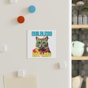 Kinderloze magneet Cat Lady 2024, accessoires Madame President verkiezing