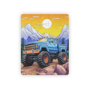 Rompecabezas de Monster Truck para niños, rompecabezas para niños de 30 piezas, gran regalo de cumpleaños para los amantes de los Monster Truck