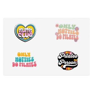 Pilates Lovers Sticker Sheets, Pilates Gifts, Only Hotties do Pilates, Club Pilates, Pilates Instructor Gift