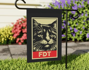 Subtle Anti Trump Flag, FDT, Anti-MAGA, Kamala Gift, Floral Flower Garden Lawn Sign, Resistance, Trump Fascism, Liberal Activist, Leftist
