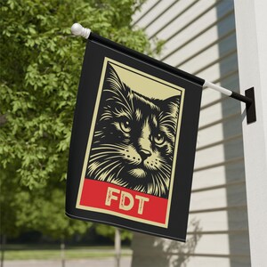 Subtle Anti Trump Flag, FDT, Anti-MAGA, Kamala Gift, Floral Flower Garden Lawn Sign, Resistance, Trump Fascism, Liberal Activist, Leftist image 4