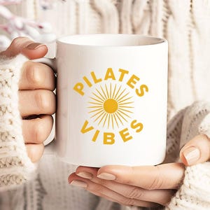 Pilates Mug, Fitness Lover Coffee Cup, Gift for Pilates Instructor, Workout Gift, Pilate Accessories Pilates Inspired Gift for Pilates Lover