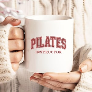 Pilates Mug, Fitness Lover Coffee Cup, Gift for Pilates Instructor, Workout Gift, Pilate Accessories Pilates Inspired Gift for Pilates Lover