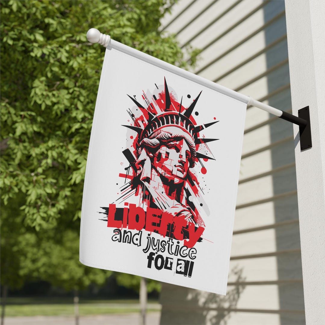 Libunity Flag Liberty and Justice for All House Flag, Liberal Yard Flag, Subtle Anti ...