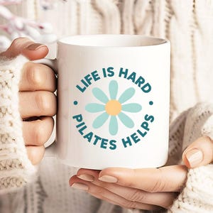 Pilates Mug, Fitness Lover Coffee Cup, Gift for Pilates Instructor, Workout Gift, Pilate Accessories Pilates Inspired Gift for Pilates Lover