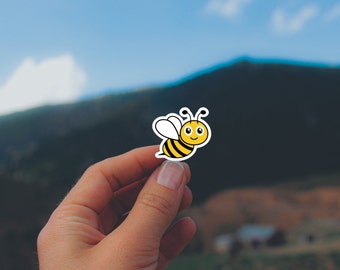 Simple Bee Sticker, bumble bee, laptop stickers, hydroflask stickers