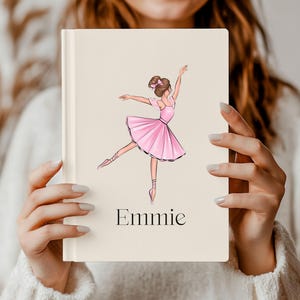 Personalized Ballerina Journal, Custom Dance Notebook, Gift for Daughter, Dance Recital