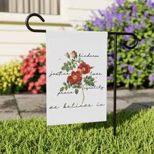 Diversity Kindness Garden Flag, Inclusion Equality Yard Sign, In This House We Believe In, Social Activist, Anti Trump, Progressive Flag