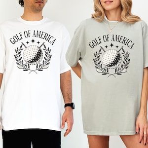 Comfort Colors Golf of America Unisex Garment-Dyed T-shirt, Gift for Dad and Golf Lover, Vintage Tee, Golfing Shirt, Father&#39;s Day Gift, Golf
