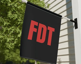 Drapeau FDT, drapeau subtil anti-atout, anti-MAGA, cadeau Kamala, enseigne florale jardin fleuri, résistance, Trump fascisme, militant libéral