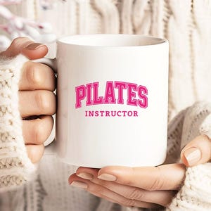 Pilates Mug, Fitness Lover Coffee Cup, Gift for Pilates Instructor, Workout Gift, Pilate Accessories Pilates Inspired Gift for Pilates Lover