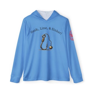 Dad Joke Hoodie - &#39;Hook Line & Sinker&#39; - Funny Father&#39;s Day Gift - Hilarious Humor Hoodie for Dads