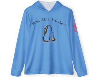 Papa Witz Hoodie - 'Hook Line & Sinker' - Lustiges Vatertags Geschenk - Uriger Humor Hoodie für Väter