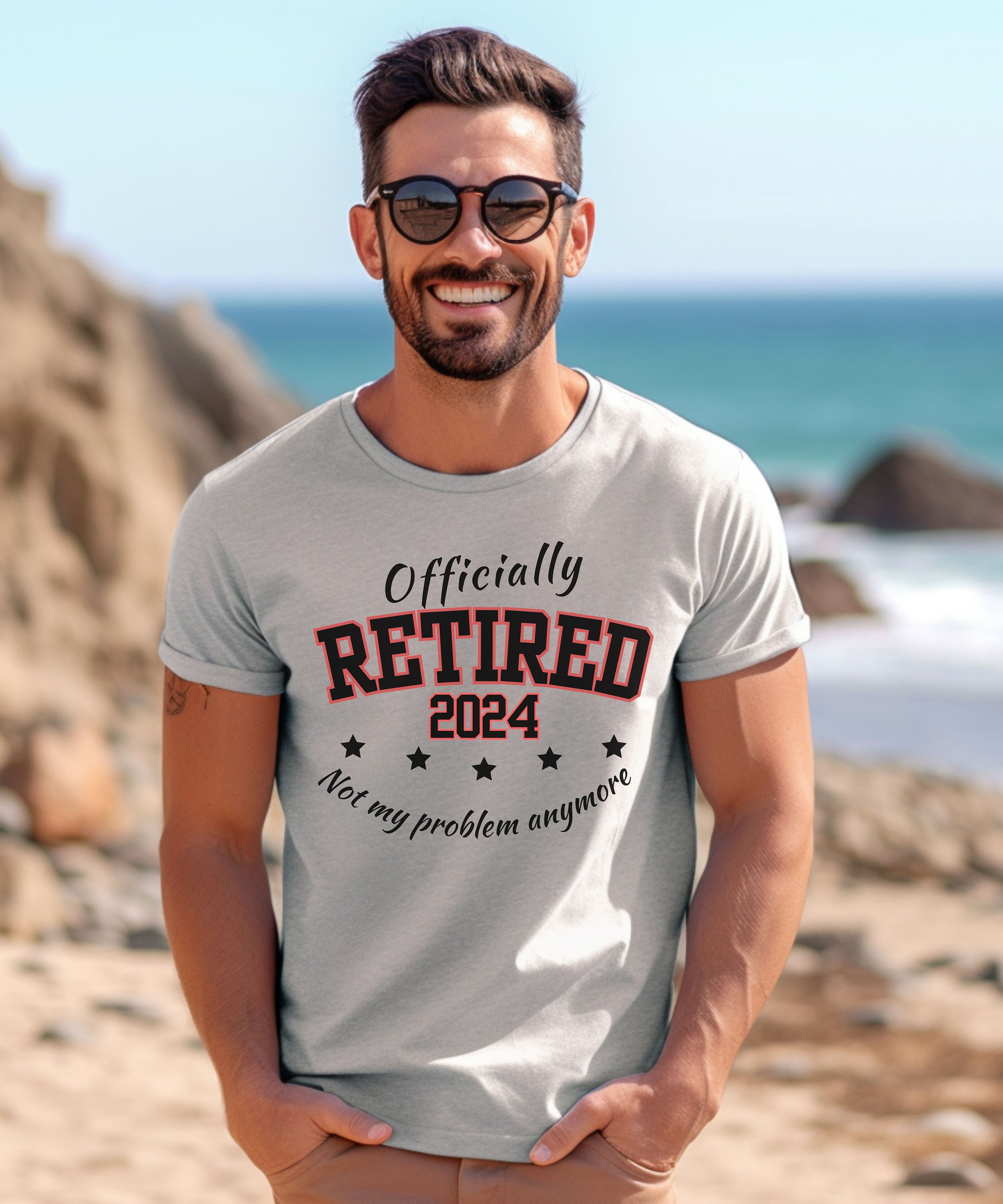 Officially Retired 2024 Shirt Retirement Tshirt Retirement Gift for Men Tshirt for Retirement