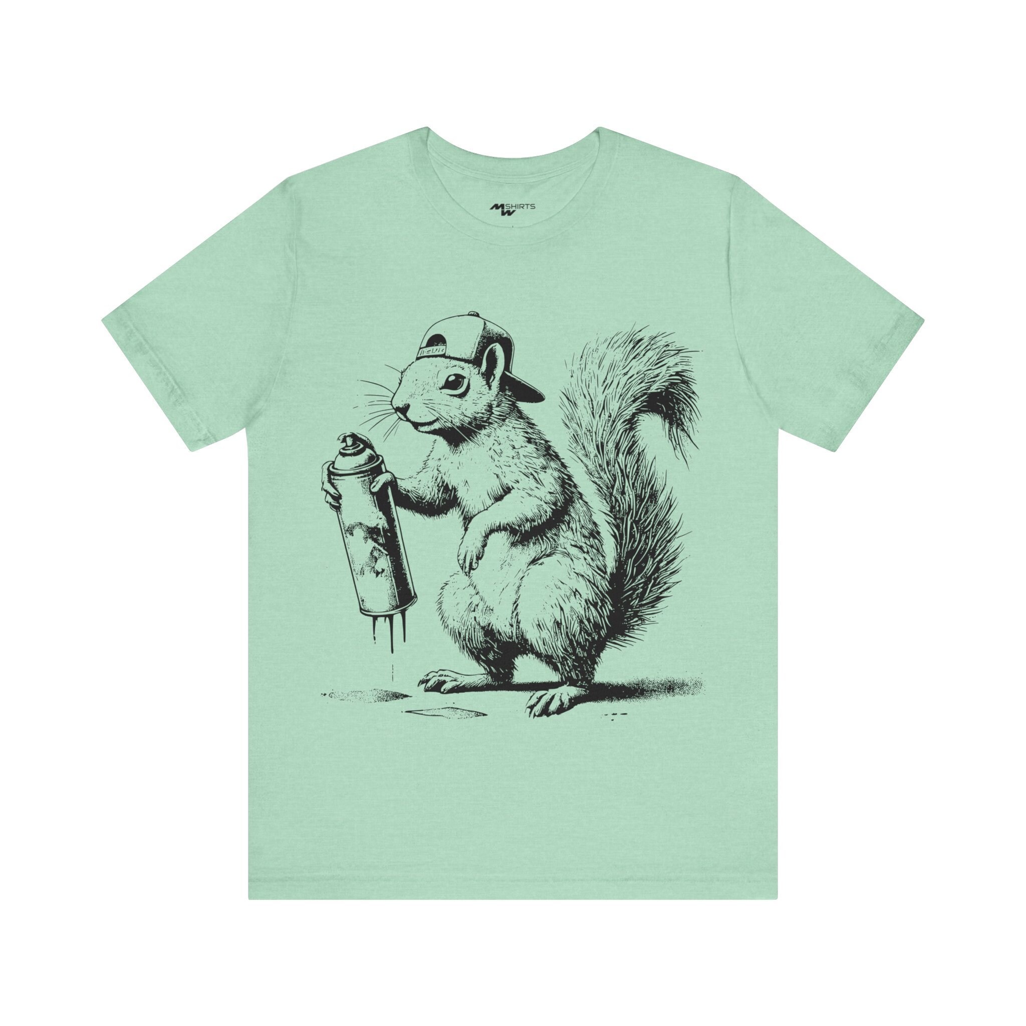 トップス vintage lovely squirrel tee Graffiti Squirrel T-shirt - Copper Engraving Vintage Style/ Unisex
