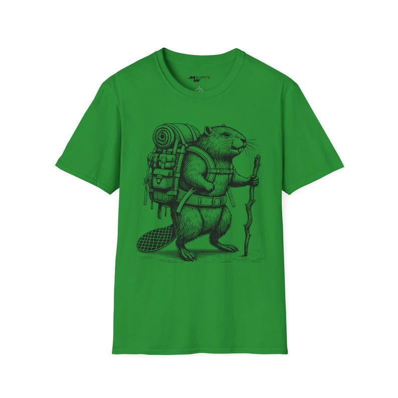 Camiseta gráfica de Castor aventurero: regalo de ropa de senderismo natural imagen 9