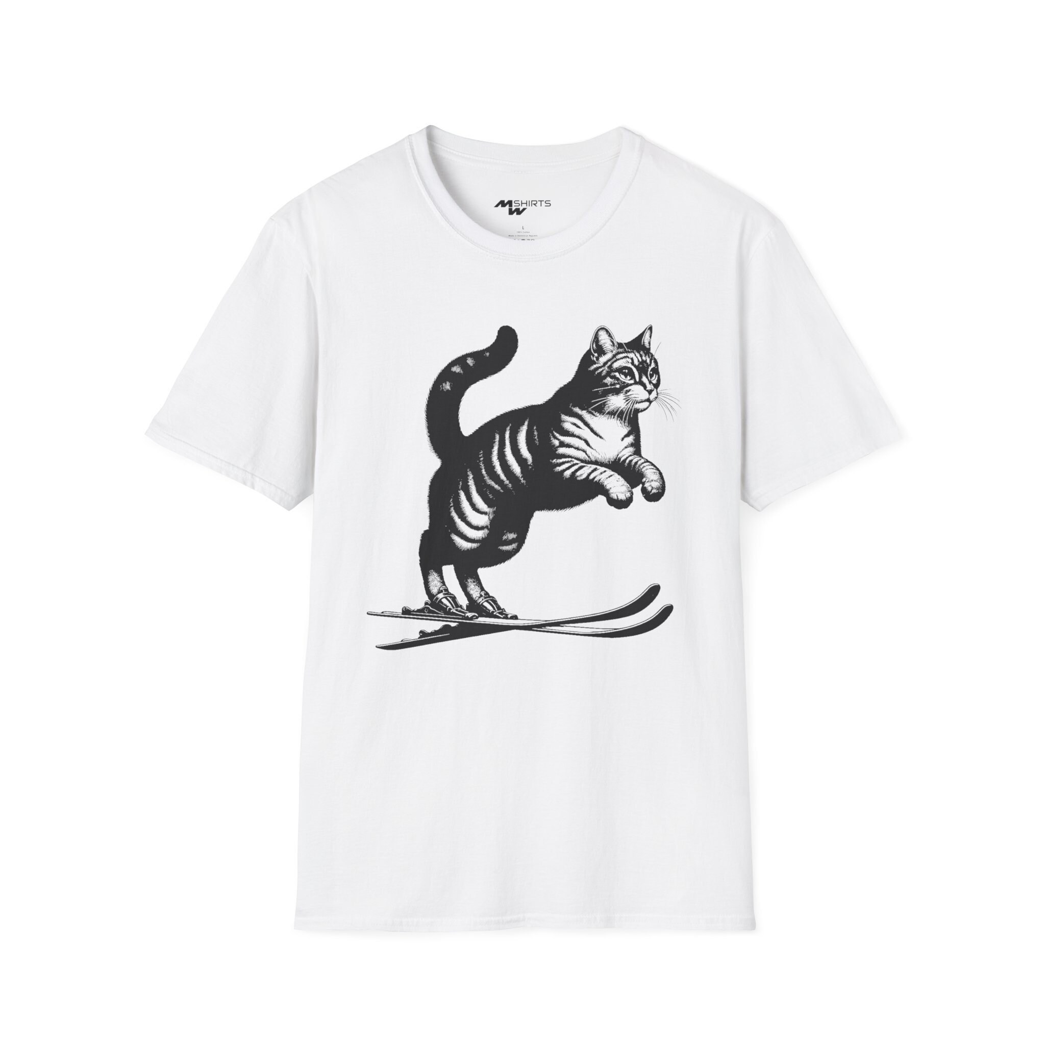 【GRAVER】OF STAR CAT 半袖T 3COLOR Cat on Skies Unisex Soft-style T-shirt - Copper Engraving