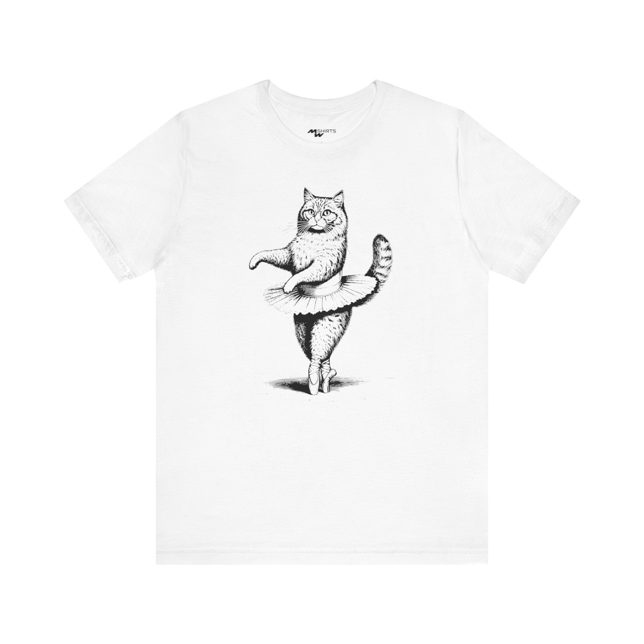 バレエキャットTシャツ - ヴィンテージ彫刻スタイルの踊る猫のギフト 