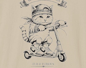 Scooter Kitten Riders T-Shirt: Cat Lover Gift