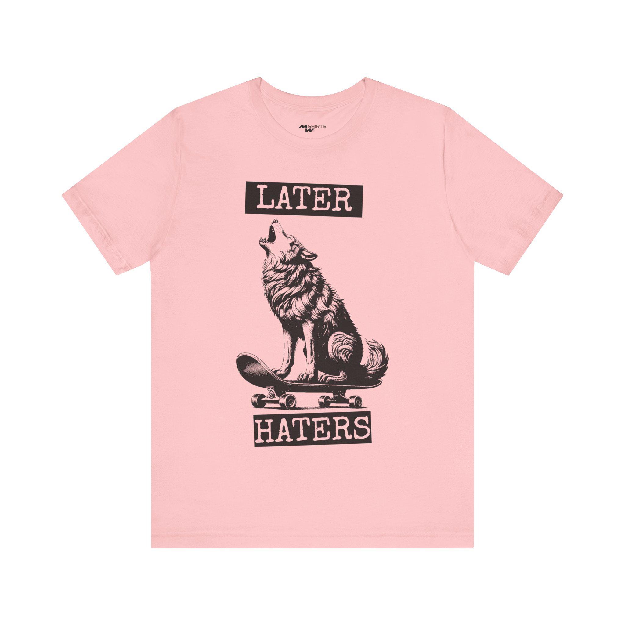 Later Haters WOLF T-shirt - Vintage Engraving Style/ Unisex Jersey