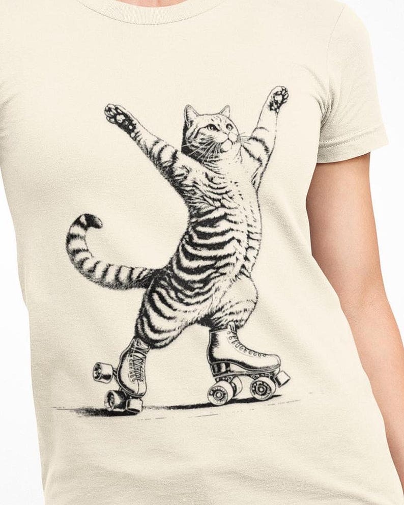 Add a playful touch to your rollerblading adventures with our Cat Rollerskates, featuring a whimsical cat design in charming copper engraving style. These adorable skates are perfect for cat lovers, adding a dash of feline charm to your urban rides.