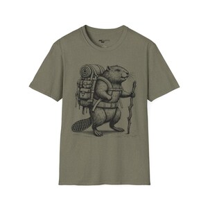 Camiseta gráfica de Castor aventurero: regalo de ropa de senderismo natural imagen 6