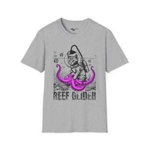 Whimsical Cat & Octopus T-Shirt | Perfect for Animal Lovers, Beach Days, Casual Wear, Gift for Ocean Enthusiasts